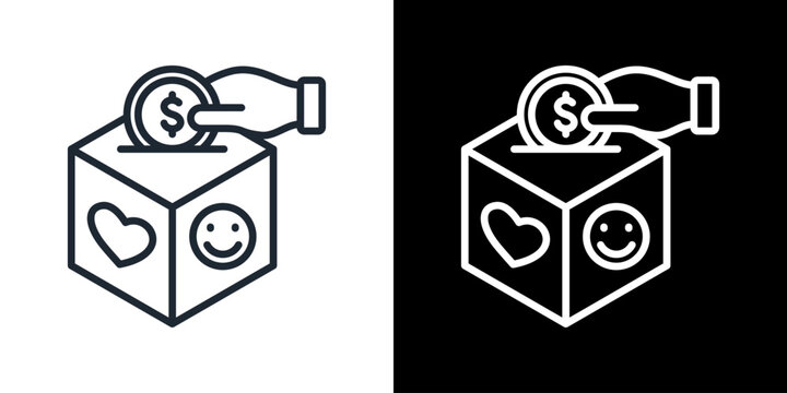 Charity Icon Set Multiple Style Collection