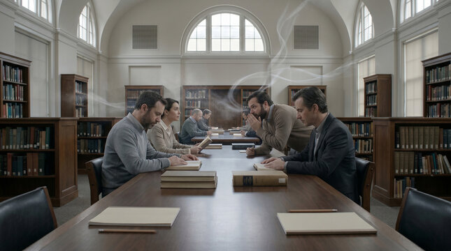 Library Reading Room Airflow Concept With Shared Indoor Exposure