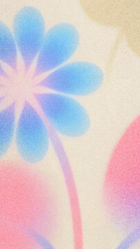 Colorful floral patterns on textured background creating a vibrant and artistic atmosphere