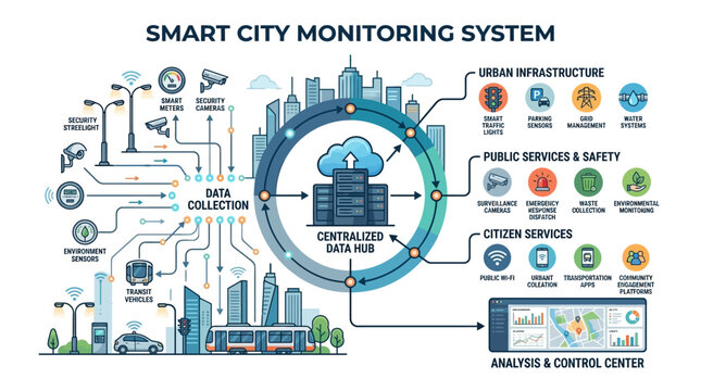 Smart City Monitoring System - Technology, Infrastructure, and Citizen Services
