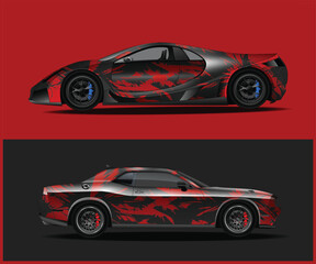 Obraz premium Dynamic Race Car Wrap Design