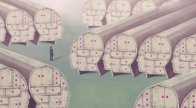 Mind and psychology concept art