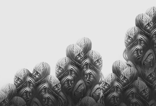 Horror illustration. mysyery concept artwork