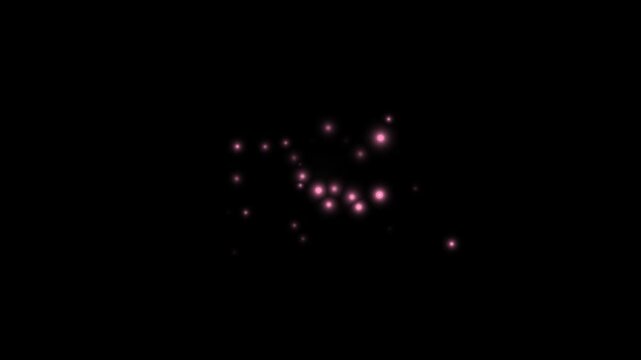 Pink Fairy Dust Abstract Sparkling Particles with Magical Glow and Dreamy Background 4K