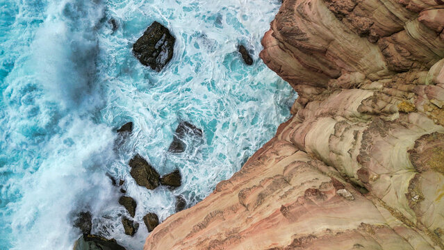 Breathtaking bird's-eye view of Natural Bridge, a geological wonder in Kalbarri National Park