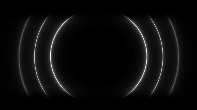 Neon radar network tower produced radio wave concept. Radio Waves in Circle Form, Radio wave signal animated background.