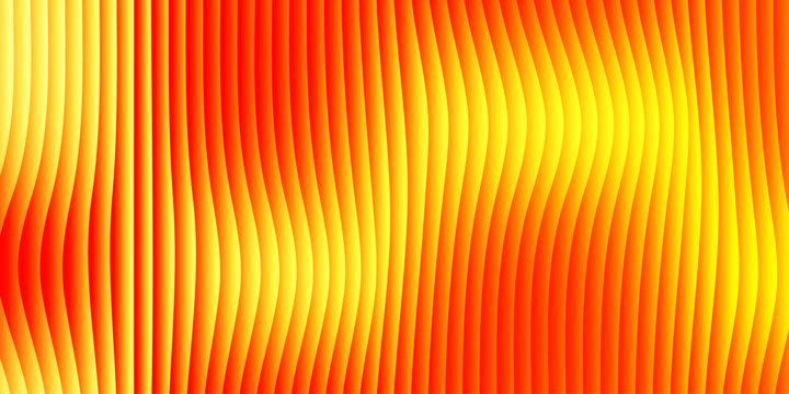 Futuristic fiery red and gold smooth texture featuring creative 3d curved wave stripes and vibrant fluid overlay
