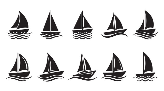 Minimalist black car and truck silhouettes for transportation, logistics, and automotive design applications