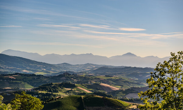Marche. Spectacular landscape of the Marche hills.