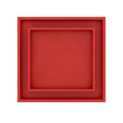 Fototapeta premium Minimalist abstract red square frame design