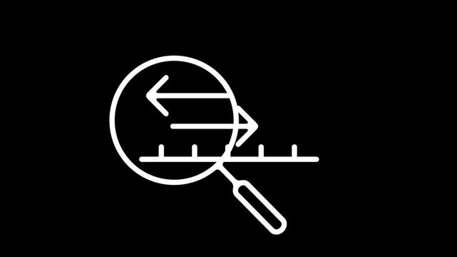 Predictive analytics, data and statistical algorithms, graphic animation. Alpha channel. Transparent background motion design. 4K resolution