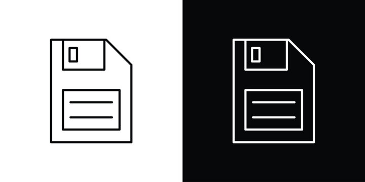 Floppy disk icon line vector collection