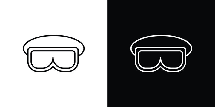 Goggles icon line vector collection