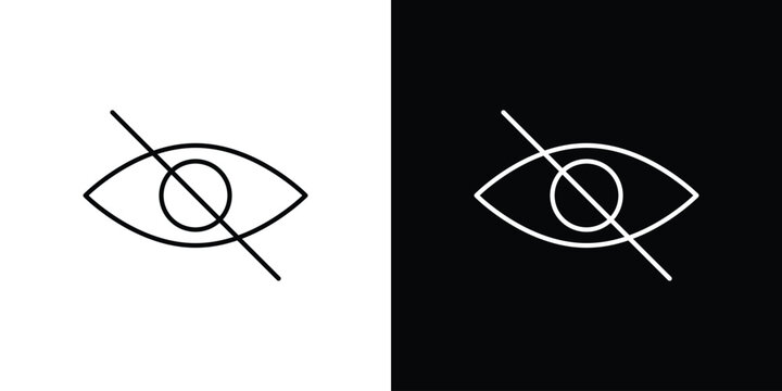 Hide icon line vector collection