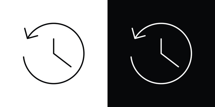 History icon line vector collection