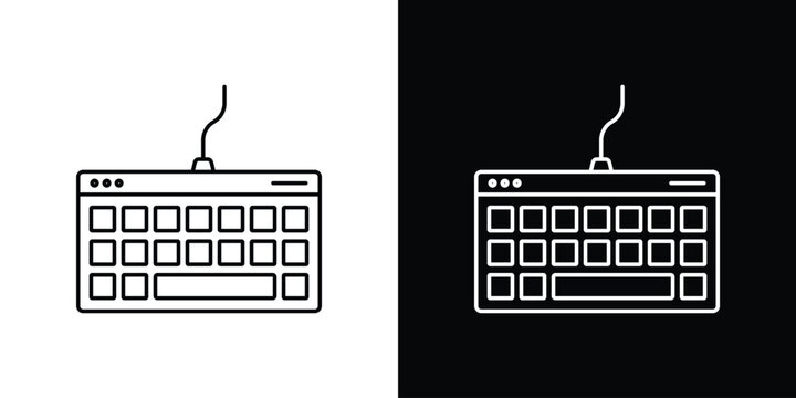 Keyboard icon line vector collection