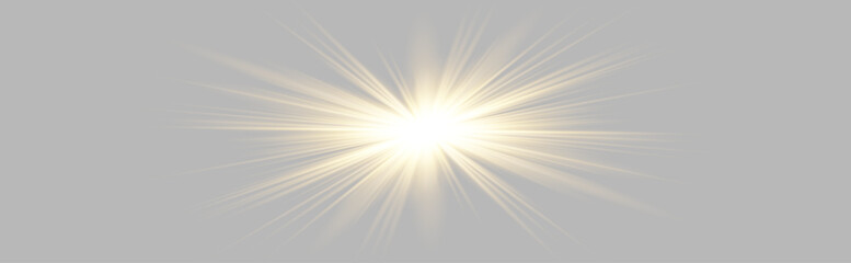 Naklejka premium Golden holiday sparkle png with magic glow, radiant beams and glittering particles, elegant celebration background with luxury illumination and festive charm