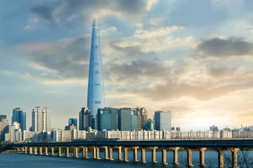 View of the Lotte Tower in Seoul, South Korea. © delbars