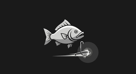 Fish on a unicycle a whimsical and surreal illustration. © Haroh