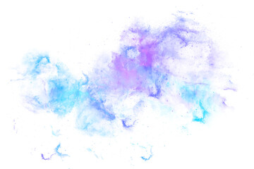Abstract Blue Purple Nebula Cloud PNG Transparent Background, Cosmic Galaxy Dust and Space Energy Effect © Kliwon