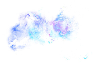 Abstract Blue Purple Nebula Cloud PNG Transparent Background, Cosmic Galaxy Dust and Space Energy Effect © Kliwon