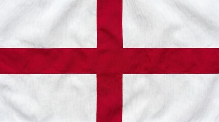 Obraz premium English flag waving proudly, symbolizing courage, honor, and heritage through the red St. George’s Cross…