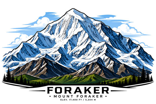 Mount Foraker is a 17,400-foot (5,304 m) mountain located in the central Alaska Range within Denali National Park