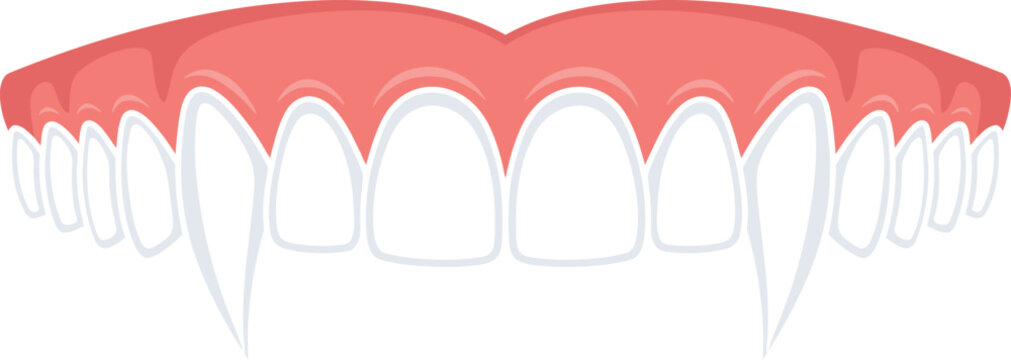 Vampire Fangs Teeth Set Illustration