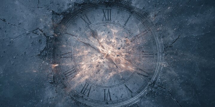 Photo of exploding clock
