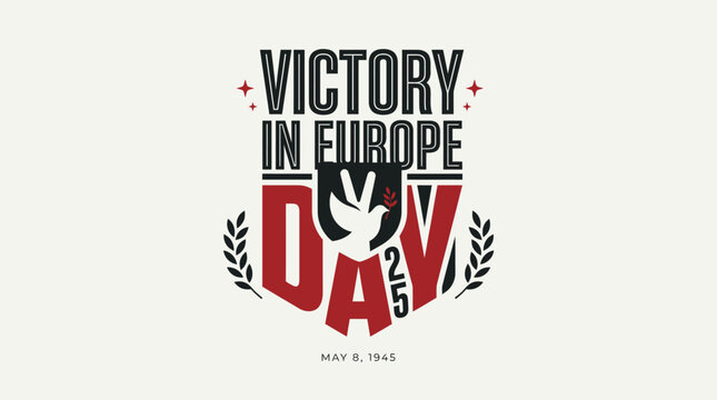 Victory in Europe Day V-E Day May 8 1945 Emblem Peace Dove