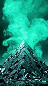 Emerald Smoke Over Shard Pyramid.