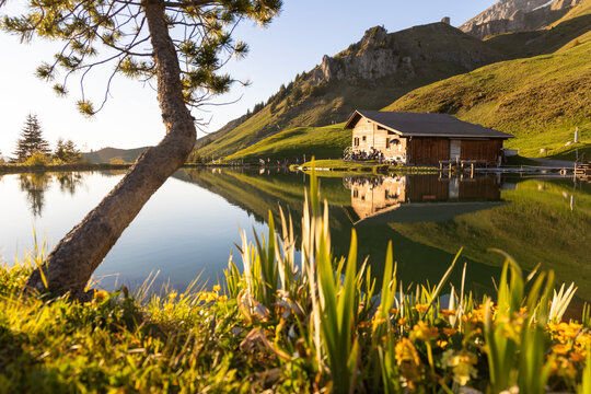 H&auml;rzlisee bei der Brunnialm, Engelberg, Schweiz