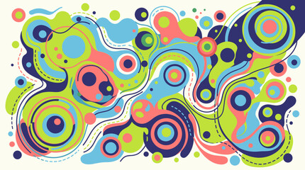 Fototapeta premium Abstract Fluid Vector Design with Vibrant Organic Shapes and Dynamic Lines for Modern Digital Backgrounds