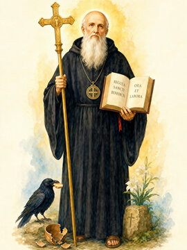 S&atilde;o Bento de N&uacute;rsia - A Cruz Sagrada - Saint Benedict of Nursia