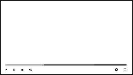 Transparent Video Player Interface Vector PNG Overlay © AN Creatives