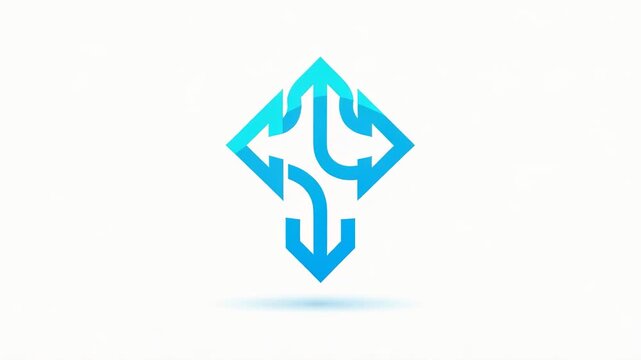 Abstract geometric arrow motion animation sequence