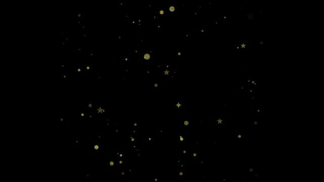 animated purple striped planet with golden ring and orbiting moons on black background space visual graphic object