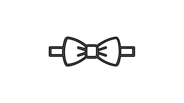 Vector illustration of a formal necktie line icon with clean minimal lines, great for business dress code apps, office fashion guides, and Father's Day gifts.