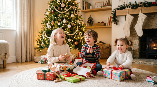 family at home holiday christmas