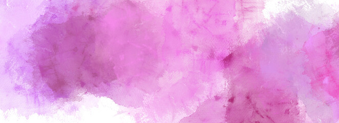 Fototapeta premium Feminine pink and purple watercolor splash wash effect, abstract violet magenta bleed texture isolated PNG on transparent background for cosmetic branding