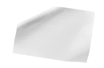 Blank white paper flying, sheet falls and twists isolated on white, clipping path, design element © dule964