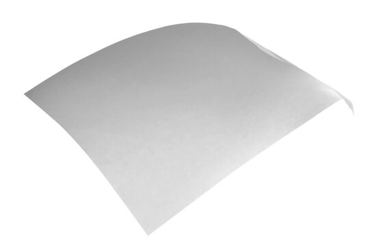 Blank white paper flying, sheet falls and twists isolated on white, clipping path, design element