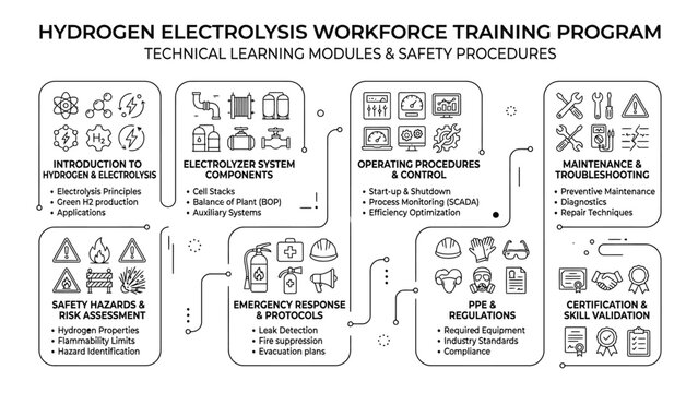 Hydrogen Electrolysis Workforce Training Program modules.