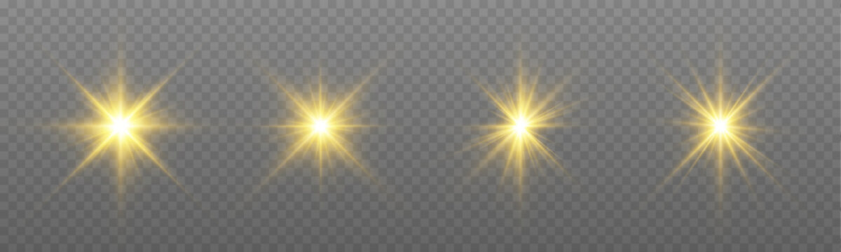 Sparkling star light effect glows with brilliant rays and elegant optical reflections. Soft illumination enhances depth and visual balance. Perfect for luxury and celebration themes.