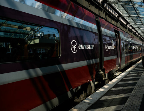 K&ouml;ln, Germany: Eurostar train in the main train station 