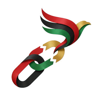 colorful ribbon loop forming flame symbol Isolated on transparent background