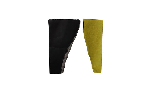 Modern stylized letter w with gradient yellow and black design isolated on transparent background