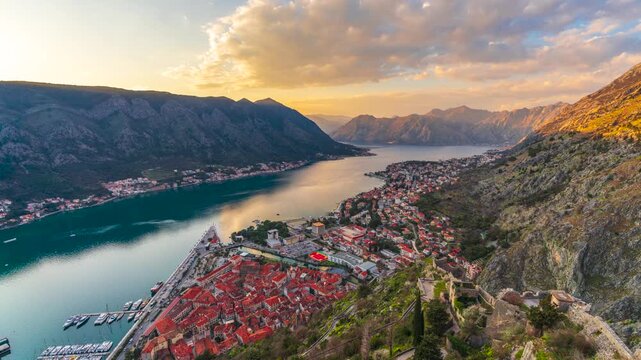 Kotor Old Town, Montenegro with Kotor Bay