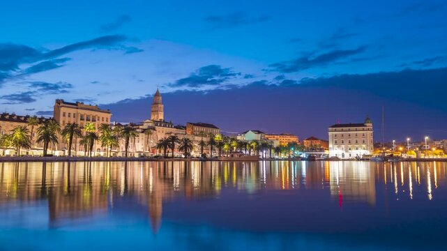 Split, Croatia cityscape o nthe Adriatic Sea