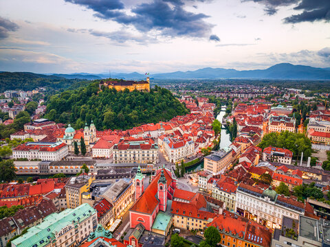 Ljubljana, Slovenia Historic Cityscape